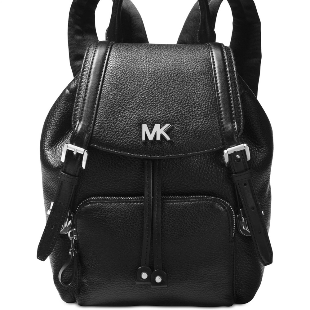 Michael Kors Black Beacon SM Backpack Leather